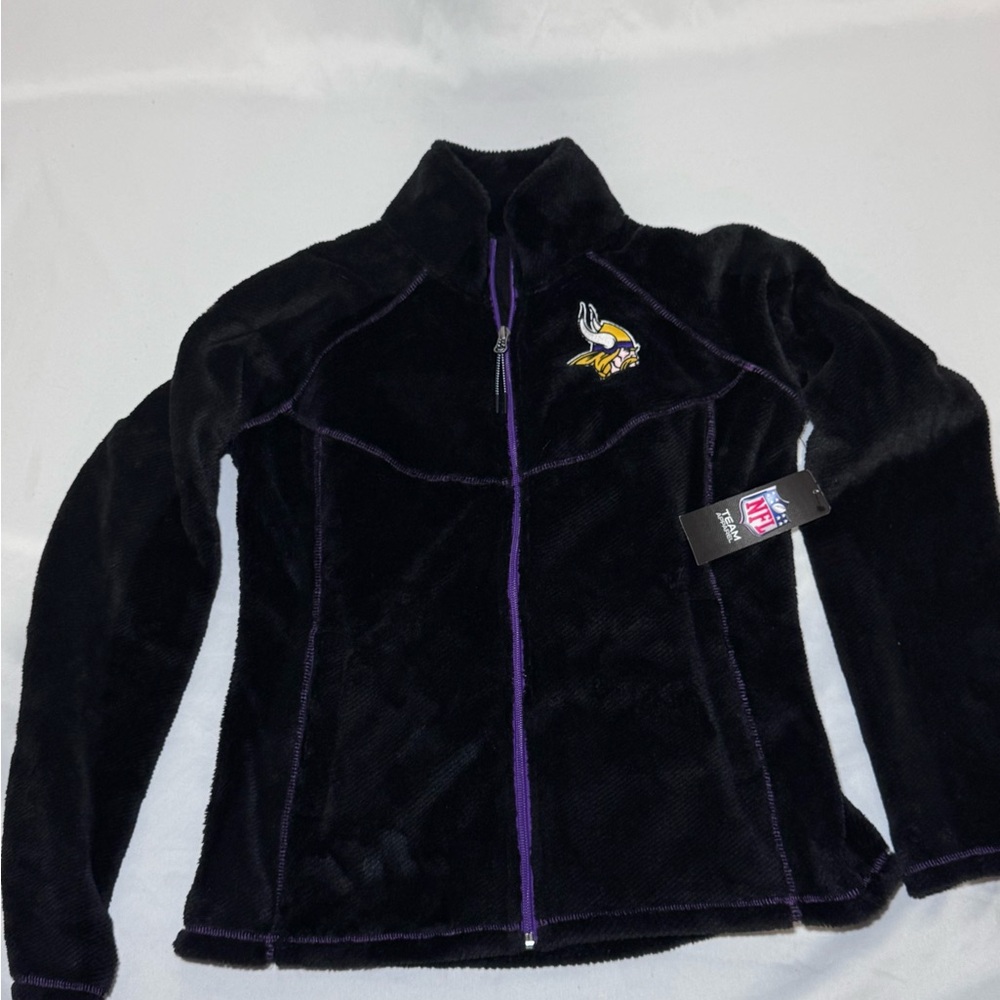 XS Womens Minnesota Vikings G-III‎ 4Her Carl Banks Navy Fleece Full-Zip Jacket